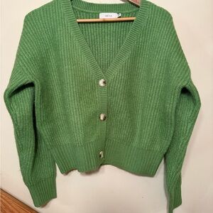 Greylin Emerald Button-Up Cardigan